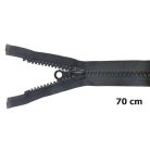 P9 bontható nagyfogú cipzár, 70 cm, fekete színben, my zip Italy