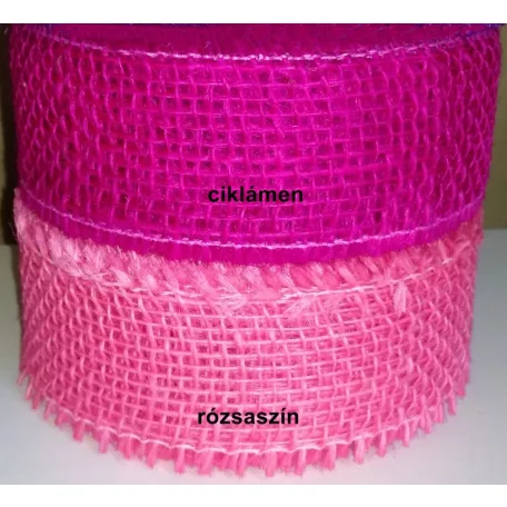 Juta szalag 50 mm x 10 méter, többféle színben természetes dekorkorációs szalag. 9 méteres