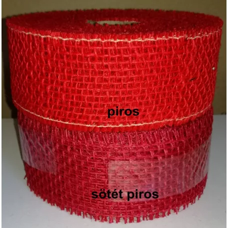 Juta szalag 50 mm x 10 méter, többféle színben természetes dekorkorációs szalag. 9 méteres