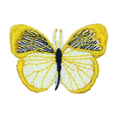 Pillangó hímzett , varrható 5x4 cm, vegyes színekben, 240 Ft/db (5db)