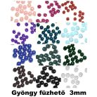 Gyöngy 3 mm fűzhető, többféle színben. (kb 750 db) Színes tekla gyöngyök. 