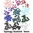 Gyöngy 5 mm fűzhető, többféle színben. kb. 250 db Színes tekla gyöngyök. 