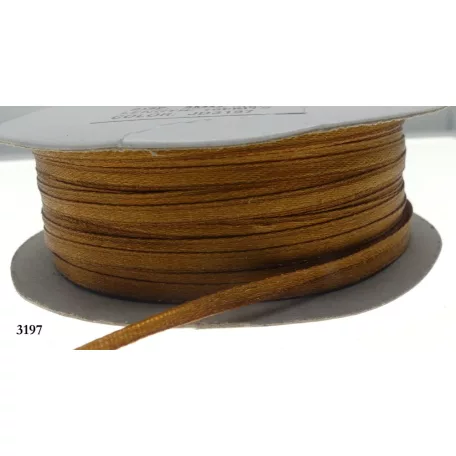 Szatén szalag 3 mm-es, több színben  (100 m/orsó )