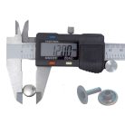 Csőszegecs, bőrszegecs 12 mm (fej)+12 mm (láb), vas alapú, ezüst. (100 pár/csomag)