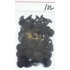 Csőszegecs, bőrszegecs 12 mm (fej)+12 mm (láb), black-nikkel (fekete)színű ,  vas alapú.  (100 pár/cs)