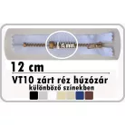 Fémcipzár VT10 zárt réz húzózár 12 cm  (10 db / csomag)