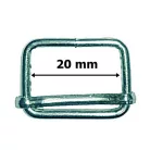 Osztott fémcsúszó 20 mm, heveder szabályozó, ezüst vagy antik színben.  (25 db /csomag) Fémkellék. 