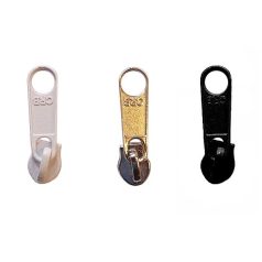   RT0 cipzárkocsi (3-as) laza, fém, fehér, fekete, spirál cipzárhoz (50 db/cs)