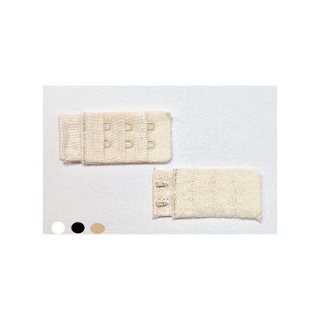 Párizsi kapocs melltartó hosszabbító, 3 színben, 2 soros, 27 mm széles P2-es varrott, kétoldalas. 10 db/csomag