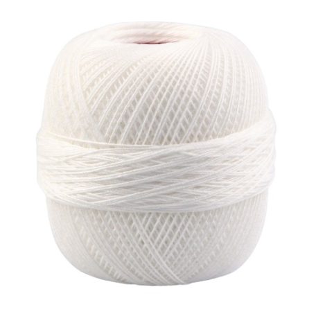 Horgolócérna MANUELA No:20-as vastagságú, 50 gr-os. Fehér. 4 db/doboz
