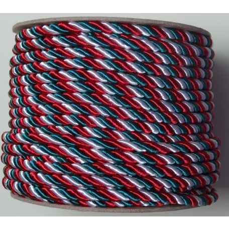 Nemzeti színű sodrott zsinór 3 mm  (25 méteres)