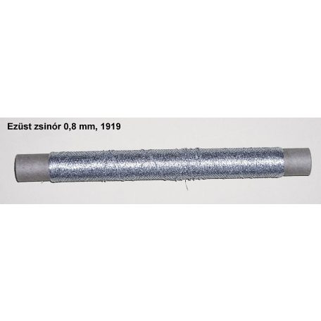 Ezüst zsinór lurex 0,8 mm-es szövött,  38 Ft/méter (1919)