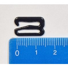   Melltartó pánthoz fekete beakasztó Z kapocs, fém,  12 mm bújtatóval 50 db/csomag