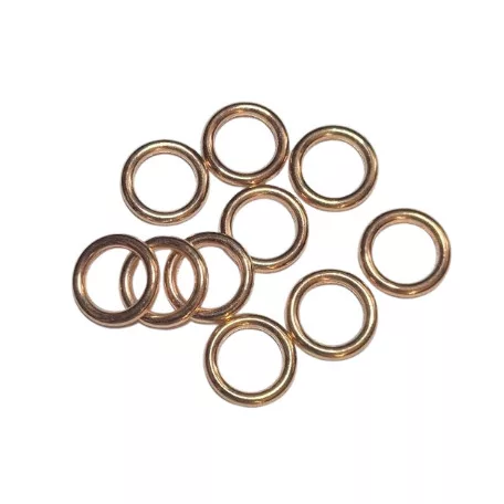 Műanyag karika 16 mm rosegold színű 10 db / csomag. Ruházati, dekorációs karika.