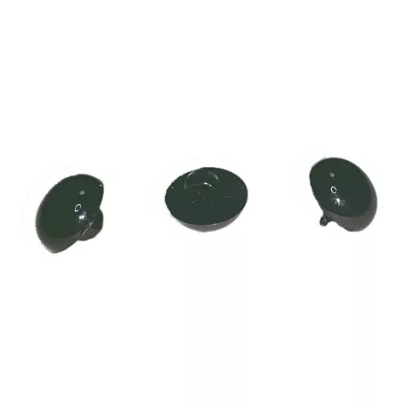 Pityke gomb műanyag 10 mm fekete gomb, hátul varró füles 16-os. " Maciszem " 50 db/cs (H10)