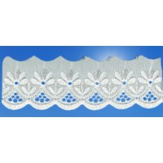   Madeira csipke szél, 5+3 szirmos, 45 mm széles, gazdag minta 38 mm Kód: 168 , ( 8,7 méteres) 