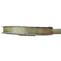   Lurex szalag, 10 mm, arany vagy ezüst színben, dekorációs kellék.  ( 22 méter/orsó)