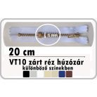 Fémcipzár VT10 zárt réz húzózár 20 cm,    (10 db/csomag) 