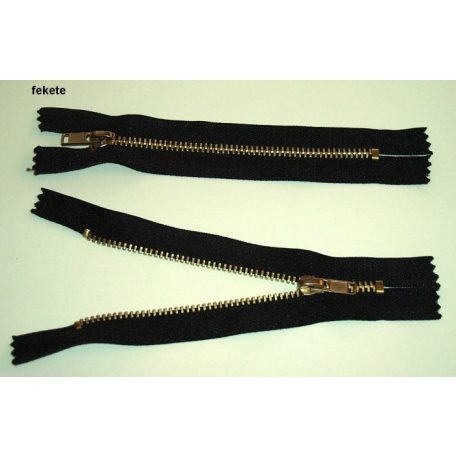 Fémcipzár VT10 zárt réz húzózár 20 cm,    (10 db/csomag) 