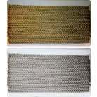 Arany zsinór sodrott 4 mm lurexes, arany vagy ezüst 25 méteres