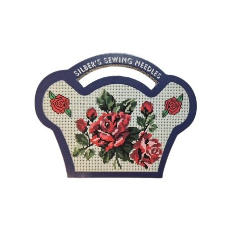 Arany végű vegyes tűkészlet kosár + tűbefűző.  SILBER 19 