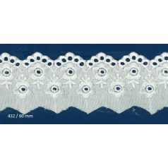   Madeira szél, dupla virágos 60 mm. Kód: 432.( 8,7 m / kiszerelés)