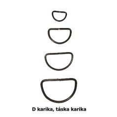   D karika 40 mm ezüst vagy antik színben (25 db /cs) Félkarika
