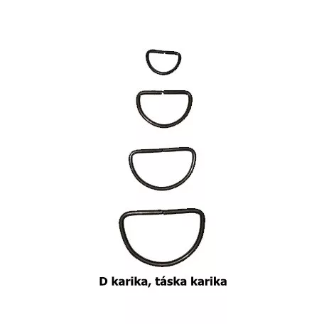D karika 40 mm ezüst vagy antik színben (25 db /cs) Félkarika