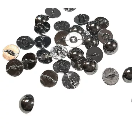 Pitykegomb 11,4 mm, (18-as) fém, ezüst vagy antik  színű, gomb.  (50 db/cs)