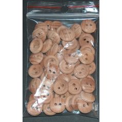 Fagomb natúr 13 mm (20-as) kétlyukú   (50 db / csomag)