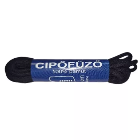 Cipőfűző vékony 110 cm, hengeres.  1 pár /  Csak fekete