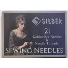 Arany végű vegyes tűkészlet + tűbefűző, vaktűvel. SILBER 21 