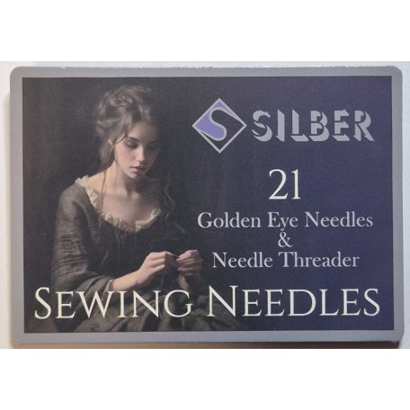 Arany végű vegyes tűkészlet + tűbefűző, vaktűvel. SILBER 21 