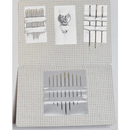 Arany végű vegyes tűkészlet + tűbefűző, vaktűvel. SILBER 21 