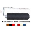 Derékfűző hengeres zsinór 3 mm-es, pamut, többféle színben. 65 Ft/méter (100 méteres) 