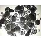 Farmergomb 19 mm, ( WWS felirat) ezüst vagy antik, MAXI . 74 Ft/db (50 db/csomag)