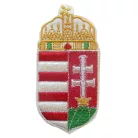 Magyar nemzeti címer, varrható, 85 mm x 42 mm , ( nagy) (5 db/ csomag) Felvarró