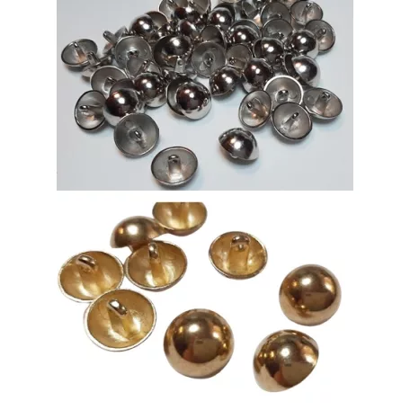 Pitykegomb 12,7 mm ( 20-as ) fém,  ezüst, antik vagy arany színű, könnyített gomb.  (50 db/cs)