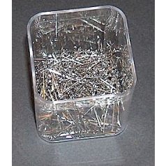   Gombostű dekorációs célokra vas, rövid: 18 mm, fehér tetővel. " Patchwork tű"  25 gr 