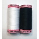 Gépcérna ASPO 120-as vastagságú 500 m fehér vagy fekete 100 % poliészter, 1 db   Amann 58019