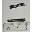 Zsinórvég fém kellék. Dossziékhoz, papírtáskákhoz. 2-3 mm zsinórhoz.  (100 db/kiszerelés)