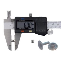   Csőszegecs, bőrszegecs 6 mm, fekete színben, vas alapú.  (100 pár / cs) Fémkellék. 