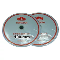   Varrható tépőzár 100 mm  fehér vagy fekete, komplett (kampós+bolyhos)   (5 méter)