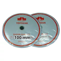   Varrható tépőzár 100 mm komplett (kampós+bolyhos) fehér vagy fekete,   (25 méteres)