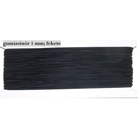 Gumizsinór 1 mm-es hengeres kalapgumi, fekete vagy fehér, (Art:4230/2)  ( 50 méteres)