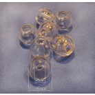 Átlátszó fűzhető műanyag golyók 11 mm, furat: 4 mm.   8 db/csomag