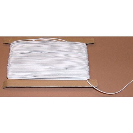 Gumizsinór 2 mm -es hengeres, fehér vagy fekete, kalapgumi  ( 50 méter)