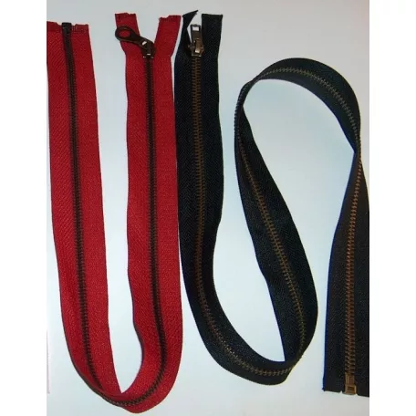 Fémcipzár 80 cm VT10 szétnyitható húzózár, antikolt réz fogú,  (5 db/cs)