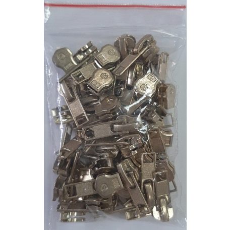 Cipzárkocsi VT10 fém cipzárakhoz ezüst vagy antik színű. 50 db /csomag