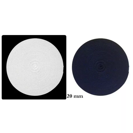 Heveder 20 mm bordás többféle színben  (25 méteres)